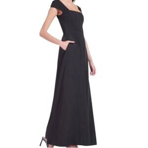 STAUD Lotus Corset Maxi Dress Black NWT Size 00 Sleek Minimal Evenin